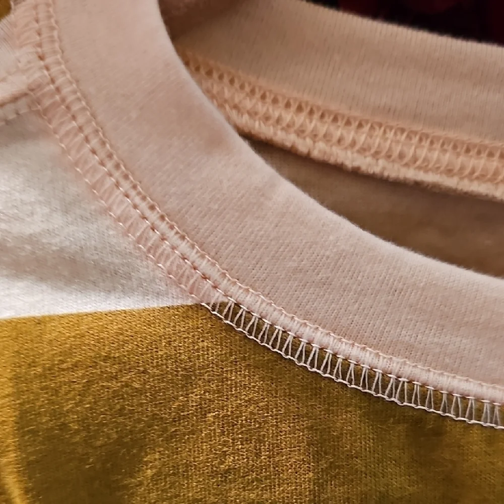 Old Navy NWT Girlz Striped Olive and Pink Long Sleeve Shirt Size 6/7